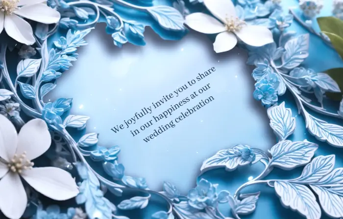 Personalized 3D Floral Wedding Invitation Slideshow